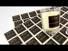 전기화 된 금속 글자 향수 병 라벨 금 니켈 엠보스 된 촛불 경고 라벨