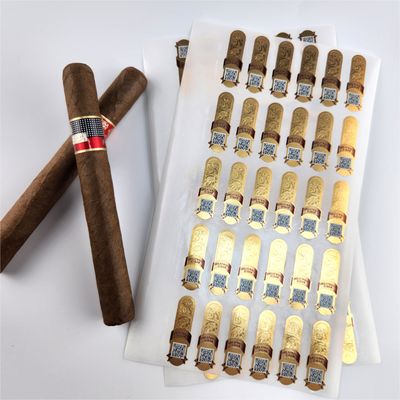 주문 음료 부각 된 시가 라벨 인쇄 가능한 방수 맞춤 금 필름 스티커 online manufacture