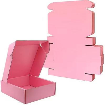 주문 분홍색 브랜드 포장 상자 친환경 크래프트 흰색 인쇄 된 고리 상자 online manufacture