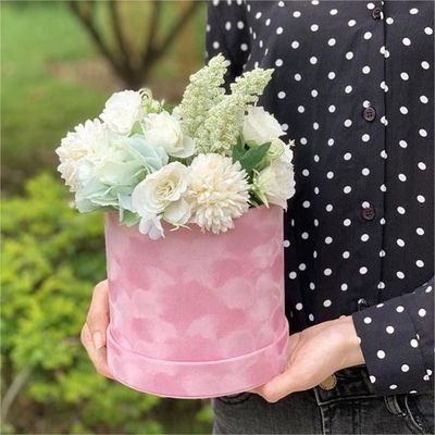 주문 가죽 핸들 크래프트 종이 상자 포장 버킷 선물 포장 상자 분홍색 녹색 online manufacture