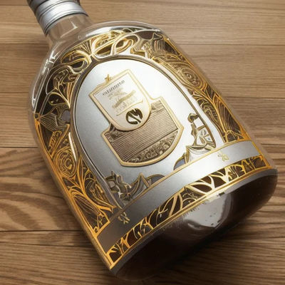 주문 공장 직접 와인 라브 스티커 병에 대한 접착 금속 라벨 online manufacture