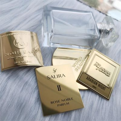 주문 맞춤 금속 로고 라벨 스티커 화장품용 라벨 유리 병 향수 화장품 촛불 online manufacture