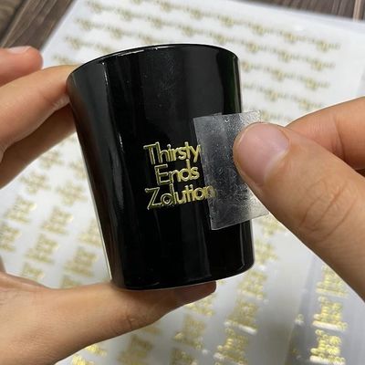 주문 새로운 트렌드 엠보싱 스티커 무광 블랙 엠보싱 스티커 라벨 (캔들 향수용) online manufacture