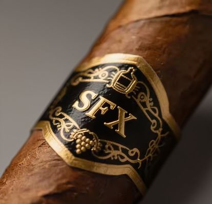 주문 Customized Shape ISO9001 Certified Full-automatic Production Gold Foil Embossed Cigar Label Adhesive Sticker online manufacture