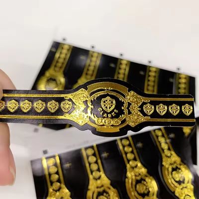 Custom Shape ISO9001 Certified Full-automatic Production Gold Foil 3D Embossed Cigar Label for Premium Cigars