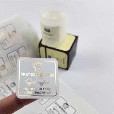 좋은 가격 금 엽기 접착 촛불 라벨 인쇄 아로마테라피 잔 라벨 촛불 포장 온라인으로